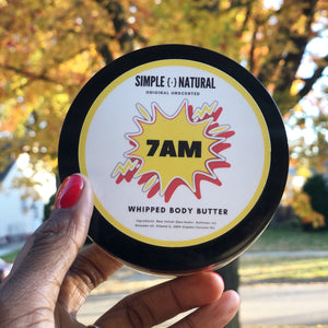 7AM - 8oz Whipped Body Butter - Simple Dot Natural 