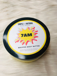 7AM - 8oz Whipped Body Butter - Simple Dot Natural 